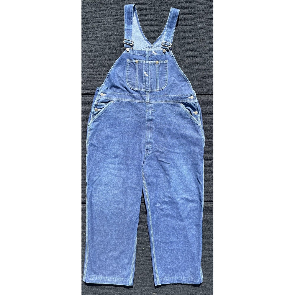 Roebucks Overalls Mens 46x25 Denim Bib Workwear Carpenter Style‎ 1204 Pockets